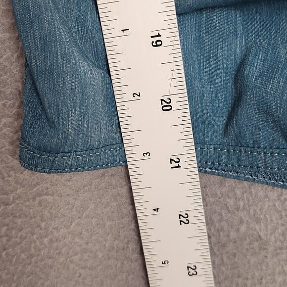 EDDIE BAUER Pants Womens 18 Blue Cargo Stretch Capri Nylon Outdoor Hiking Summer - Picture 5 of 10